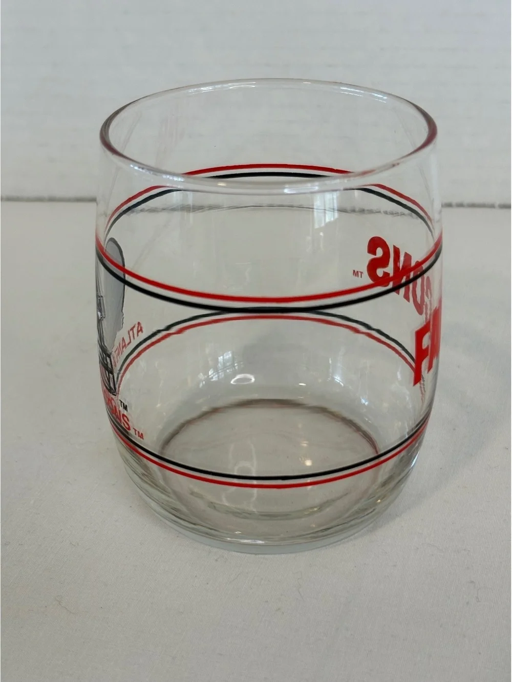 Vintage 1980s Atlanta Falcons NFL Rocks Glass – 12oz Tumbler Retro Helmet Logo